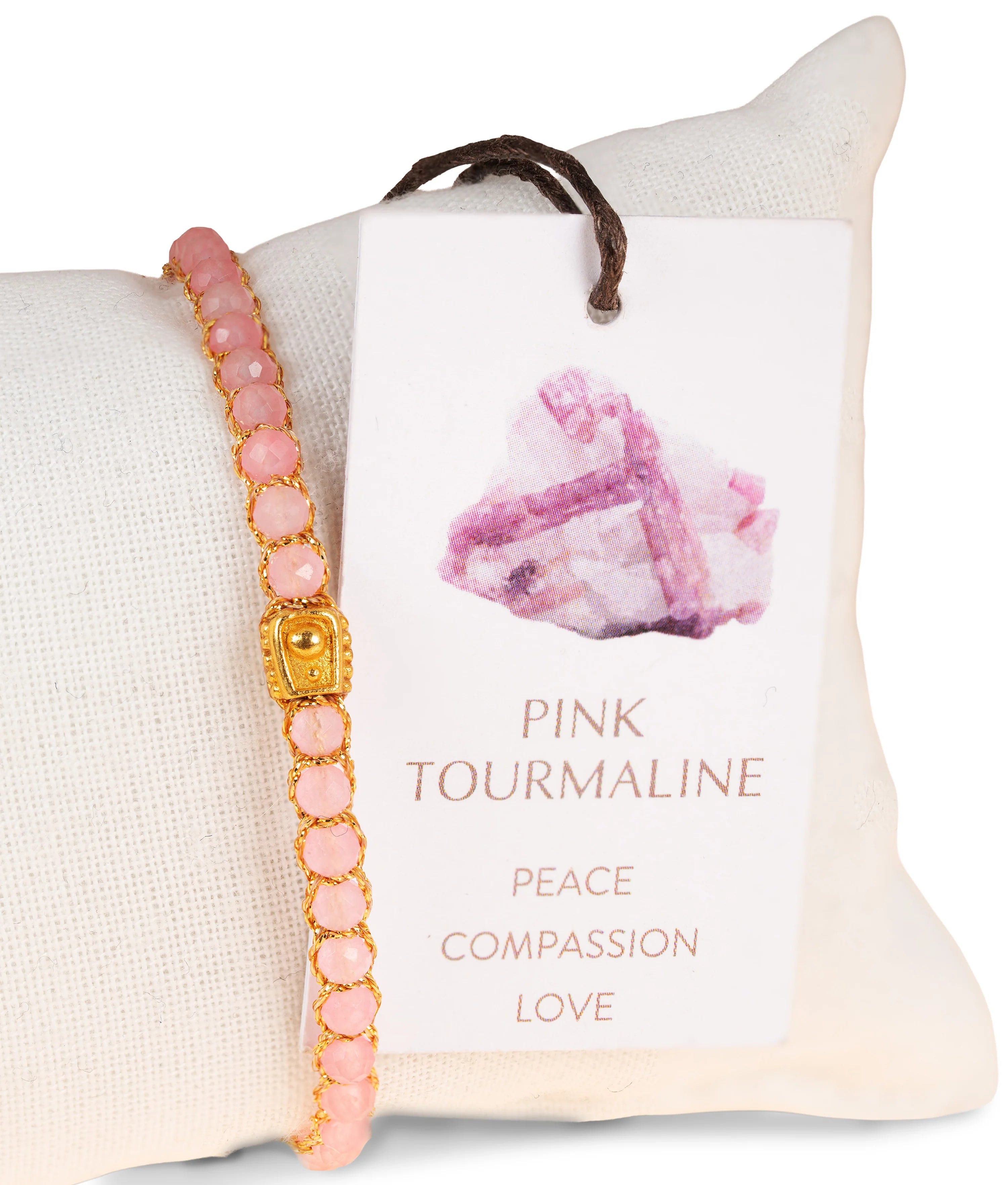 Pink Tourmaline from Mozambique Bracelet Gold