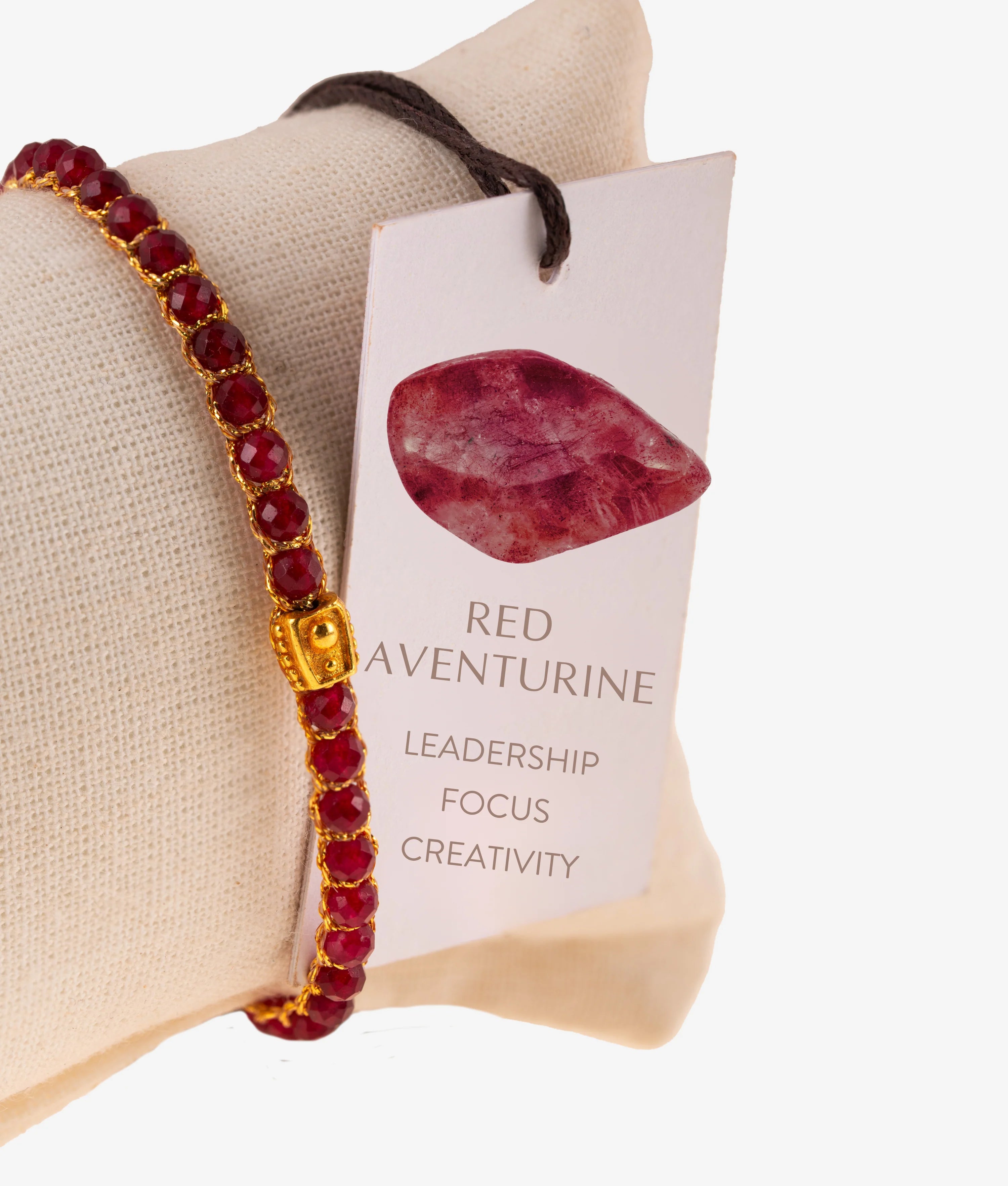 Red Aventurine Bracelet Gold