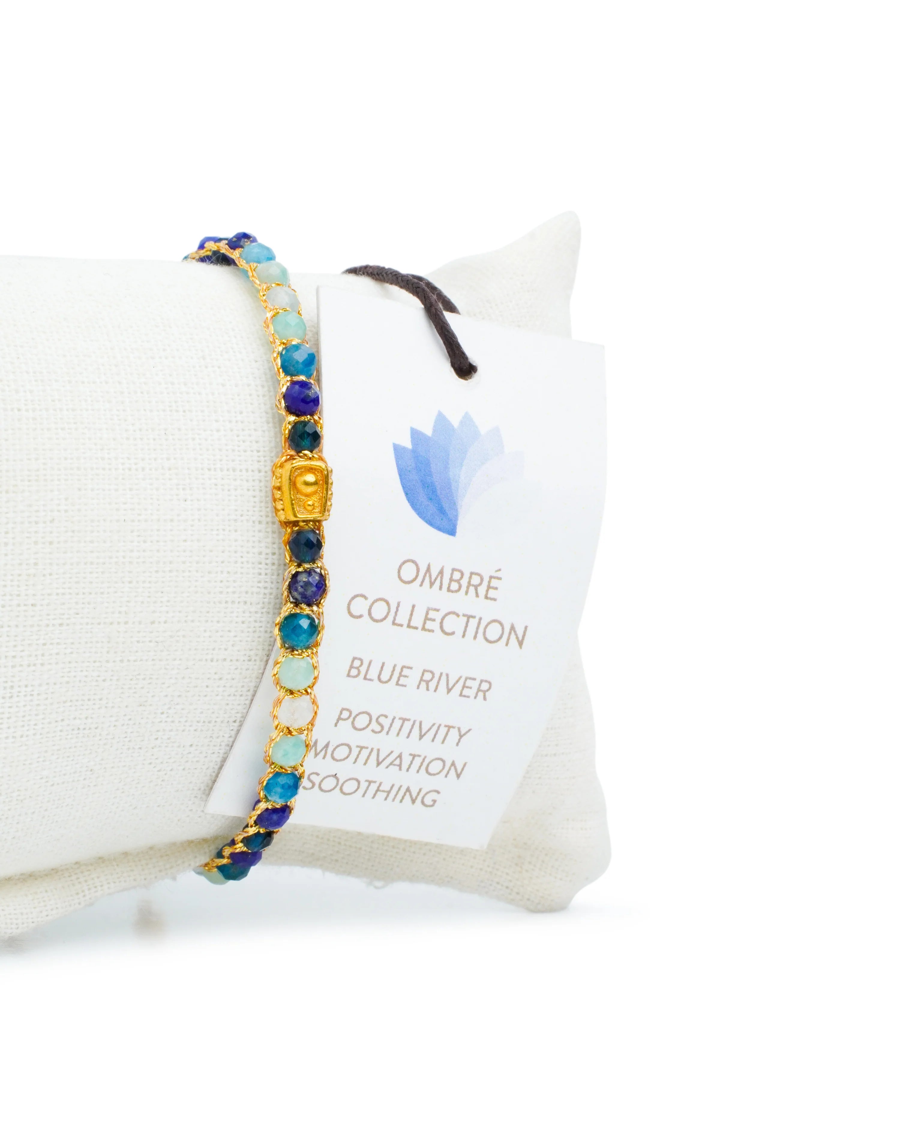 Ombre Blue River Bracelet Gold