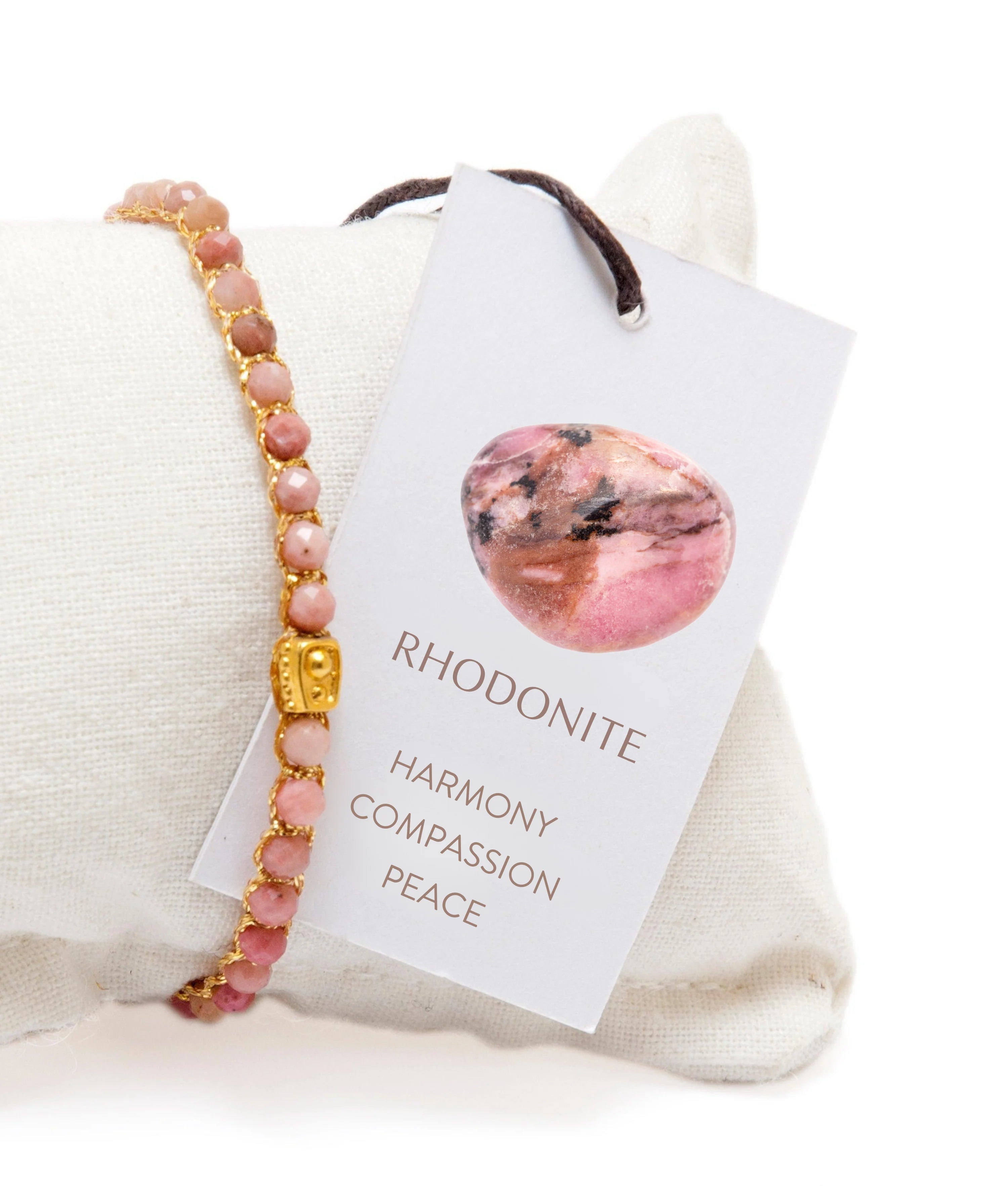 Rhodonite from Australia Bracelet Gold