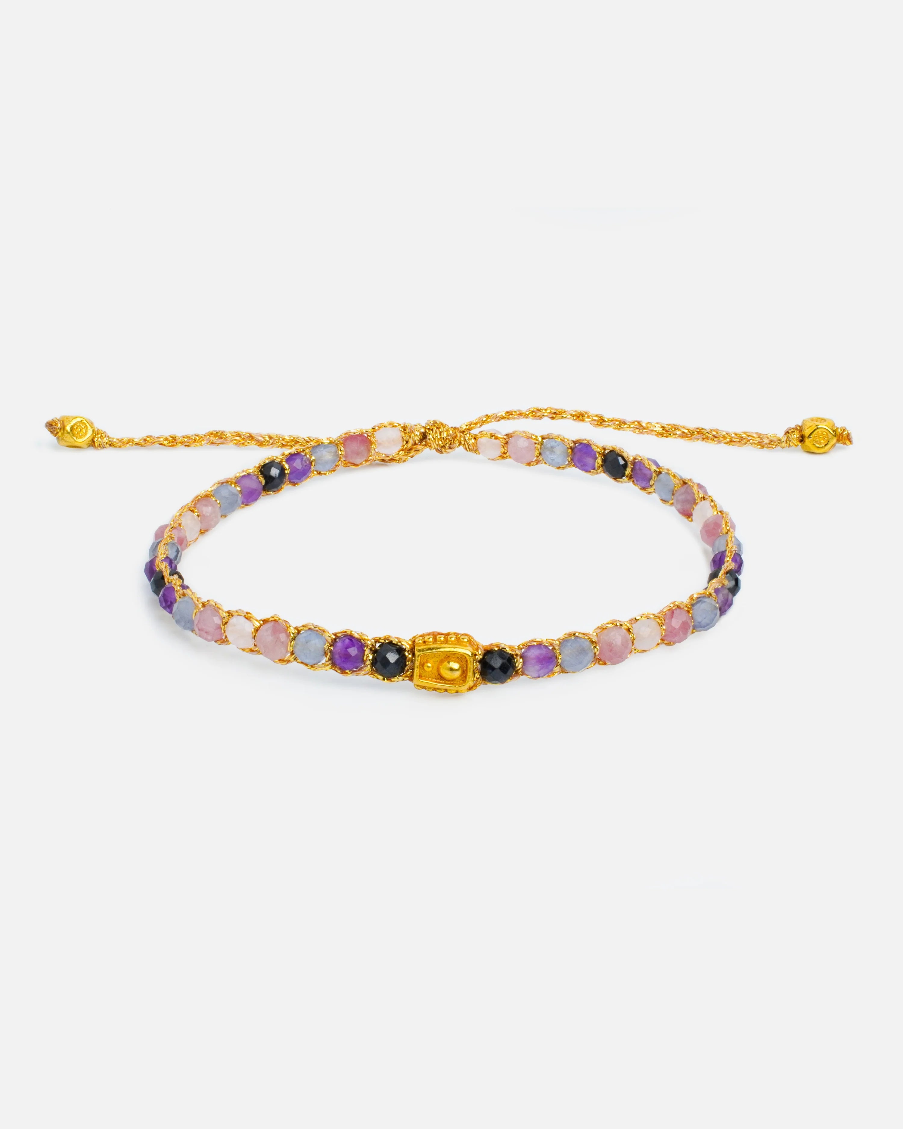Ombre Purple Rain Bracelet Gold
