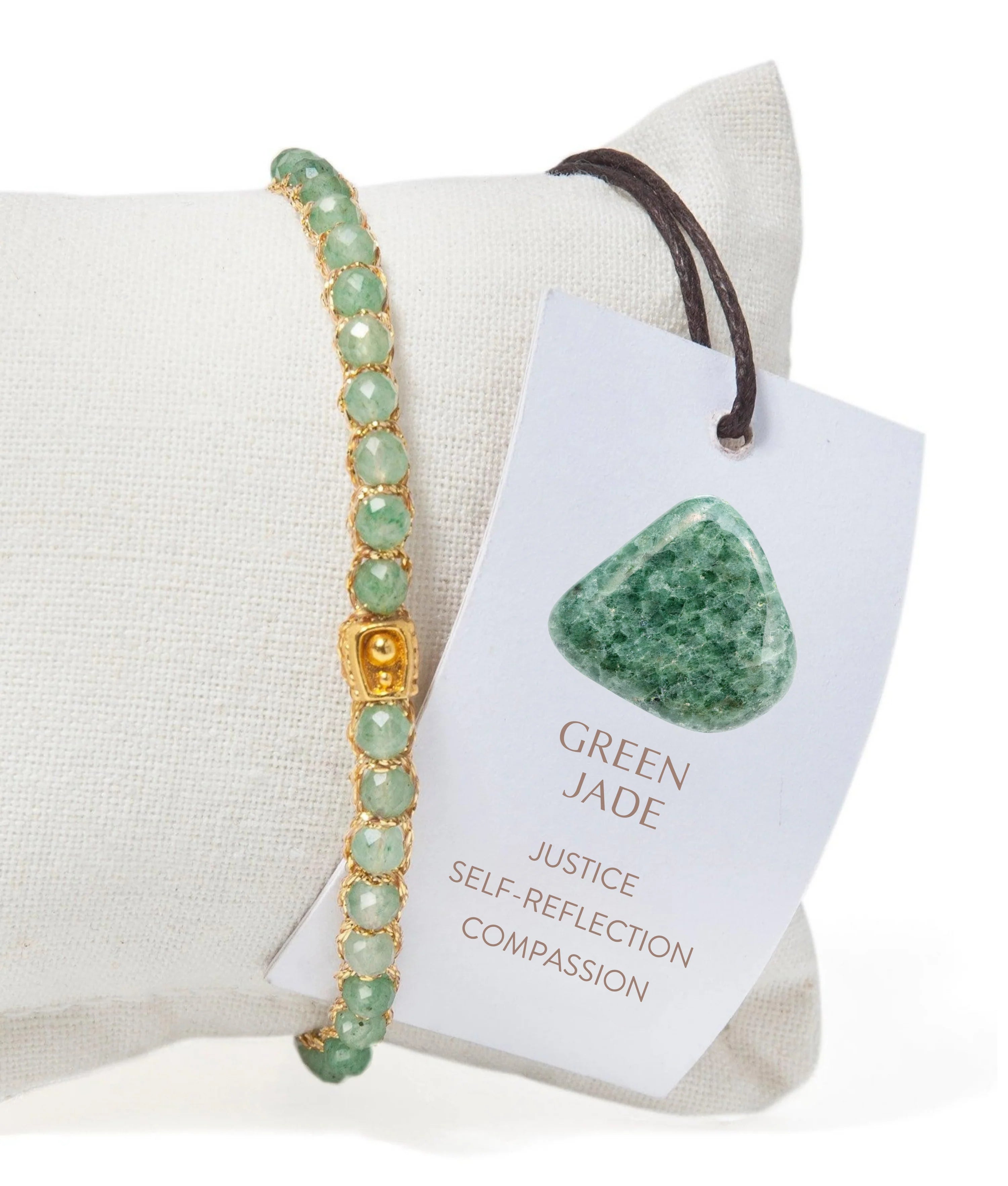 Green Jade Bracelet Gold