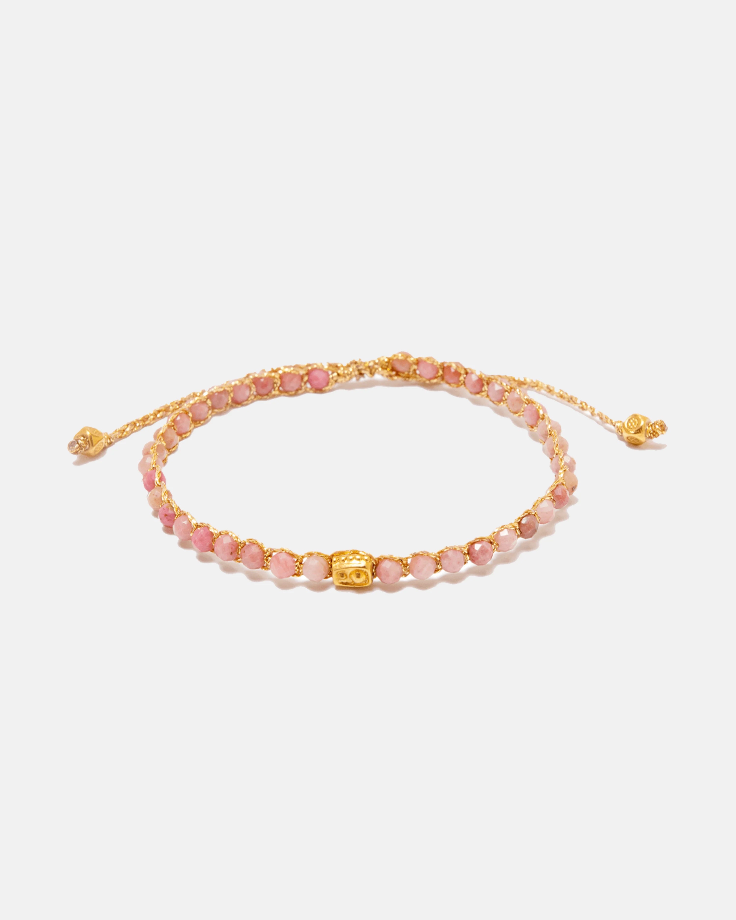 Rhodonite from Australia Bracelet Gold