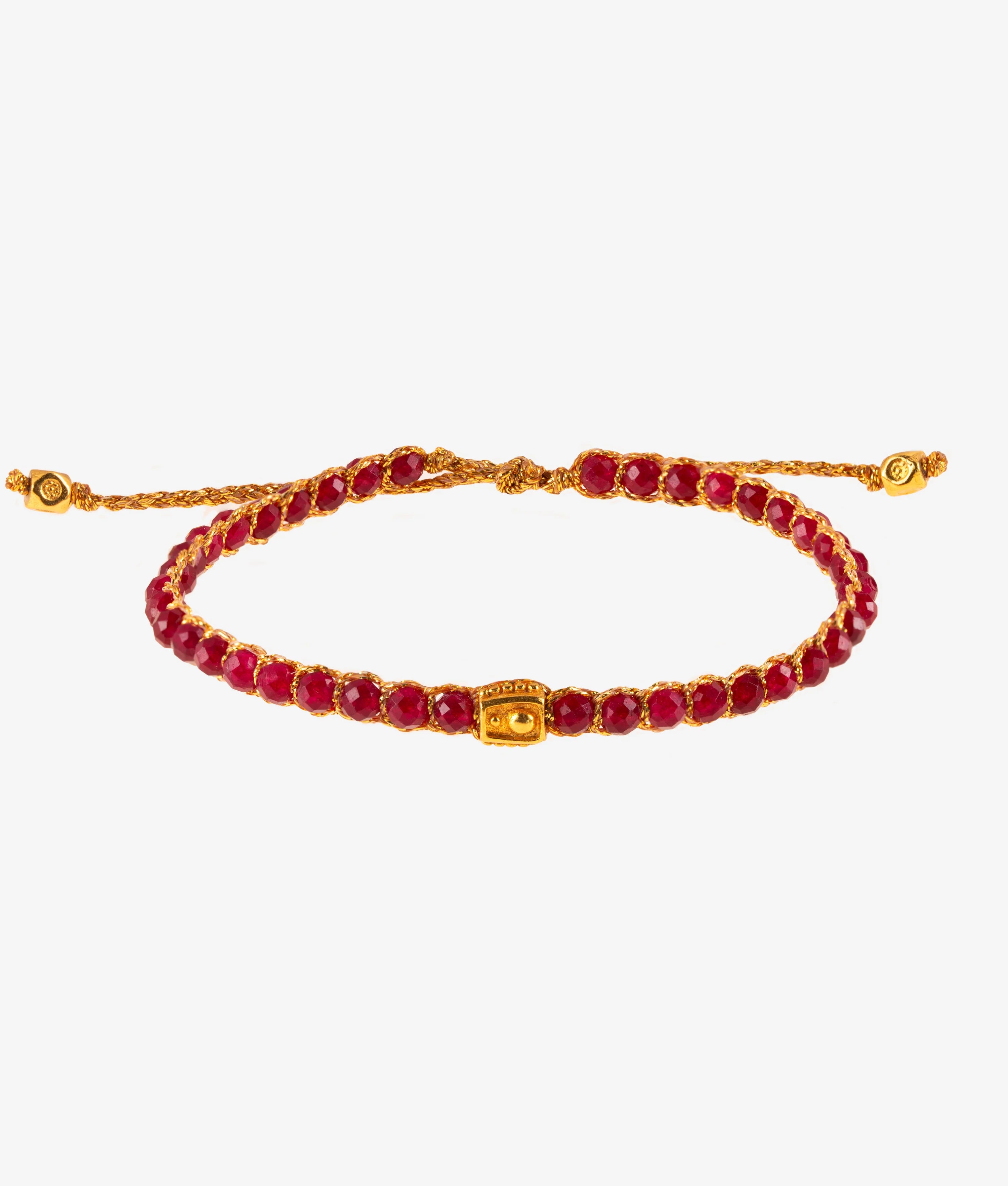 Red Aventurine Bracelet Gold