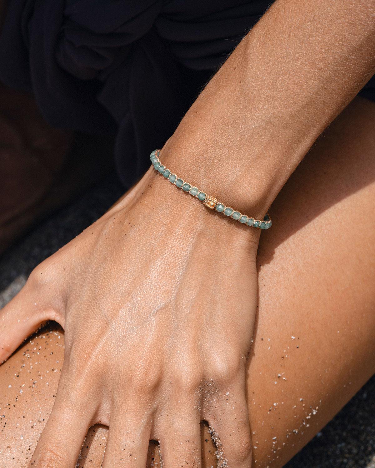 Green Jade Bracelet Gold