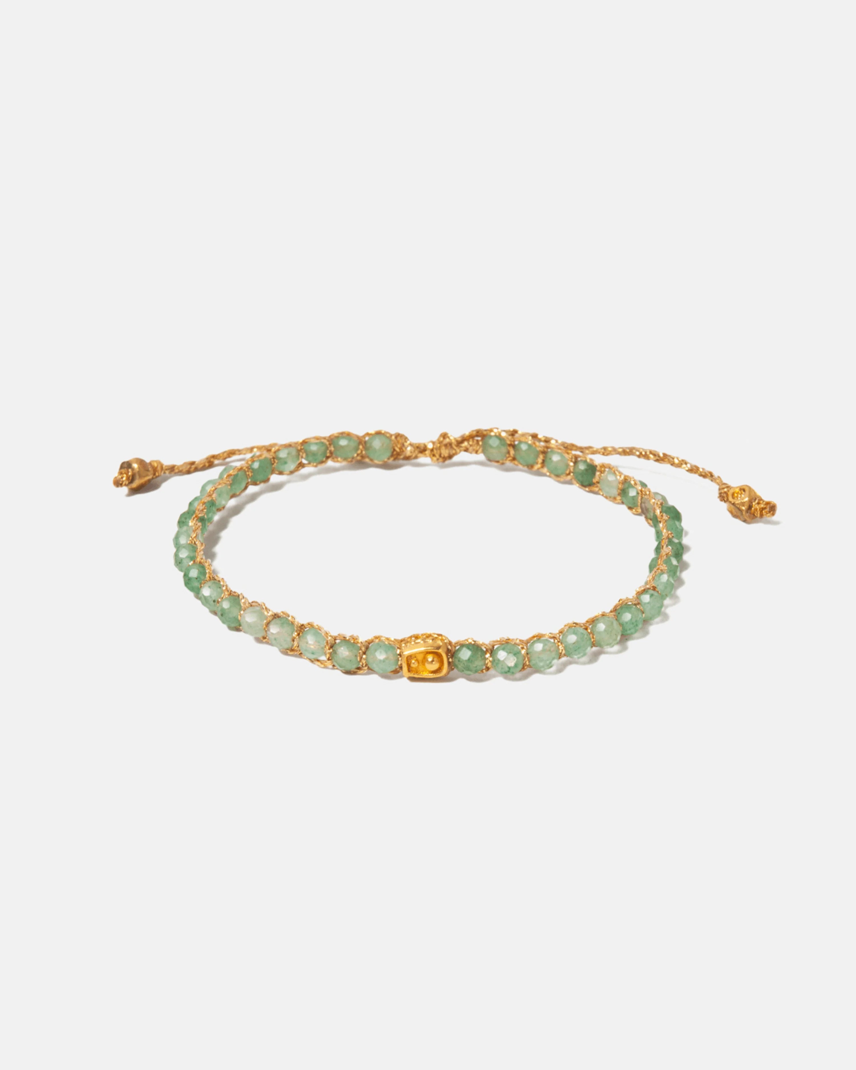 Green Jade Bracelet Gold