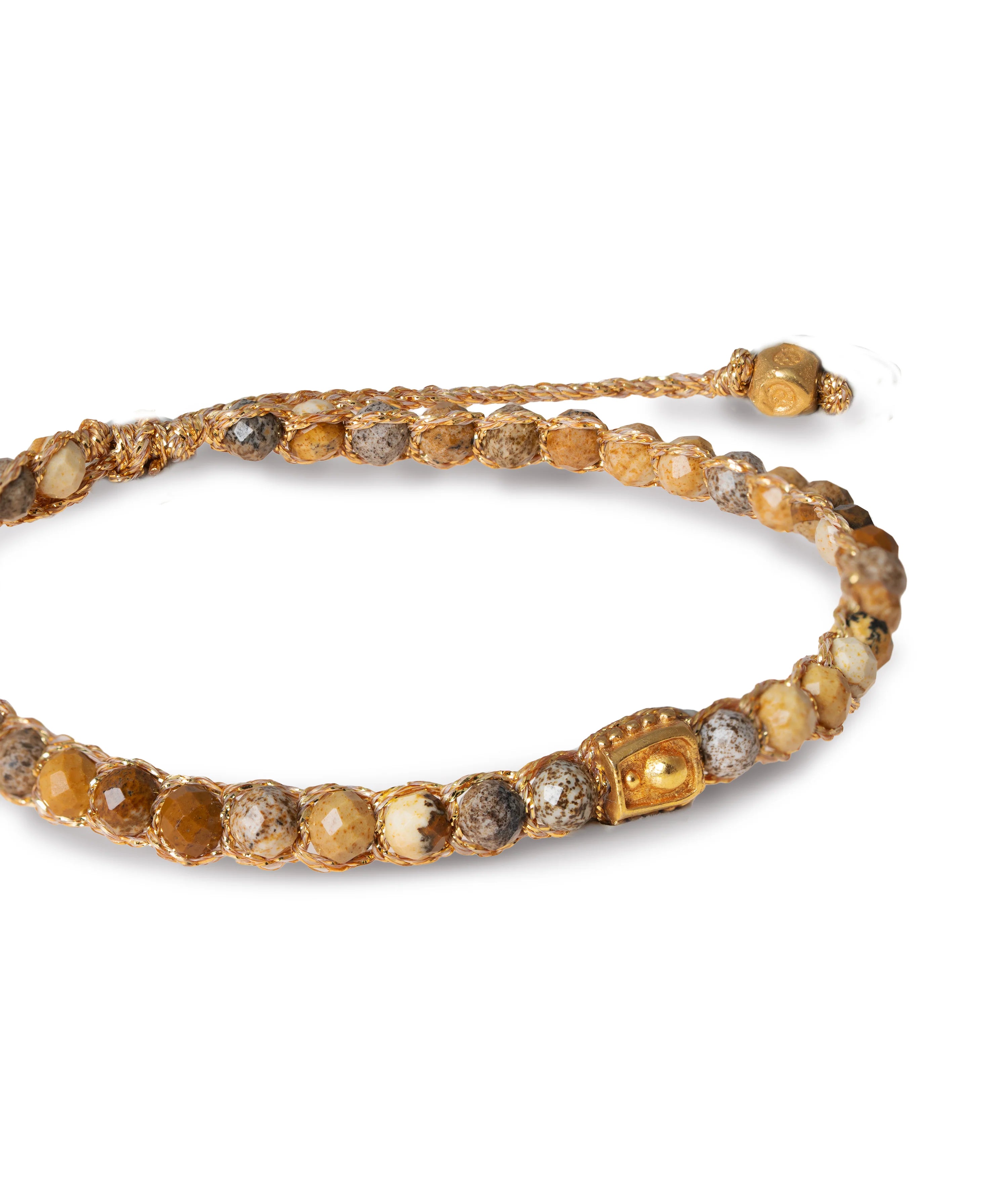 Brown Jasper Bracelet Gold
