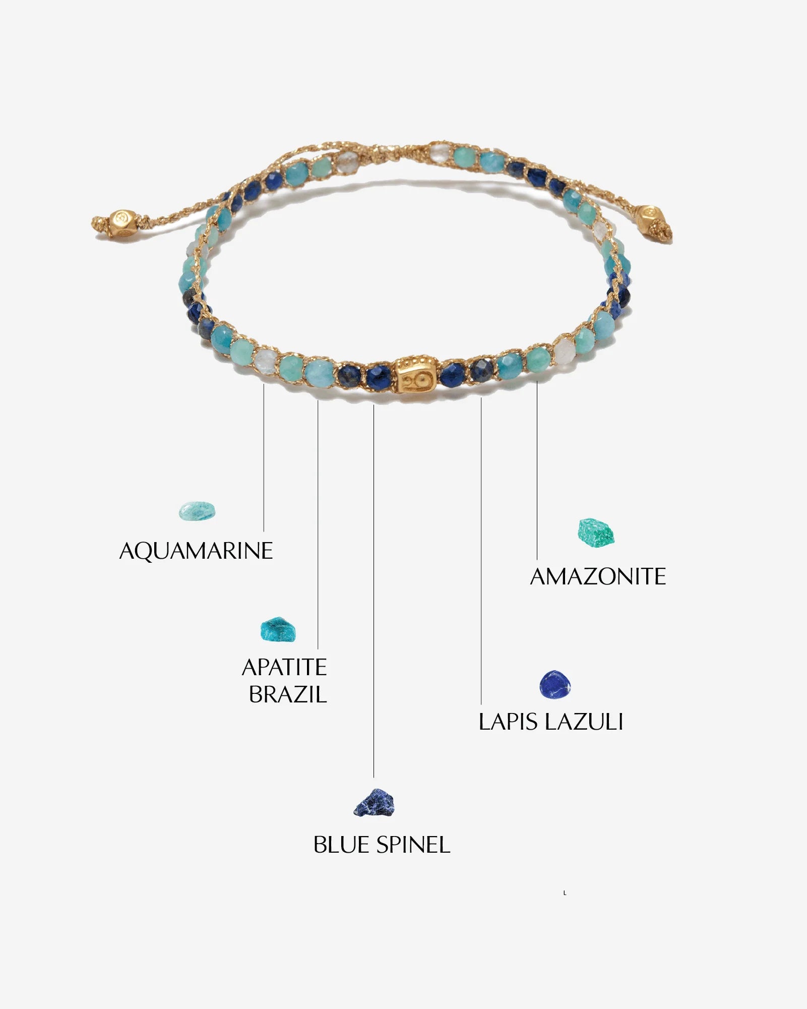 Ombre Blue River Bracelet Gold