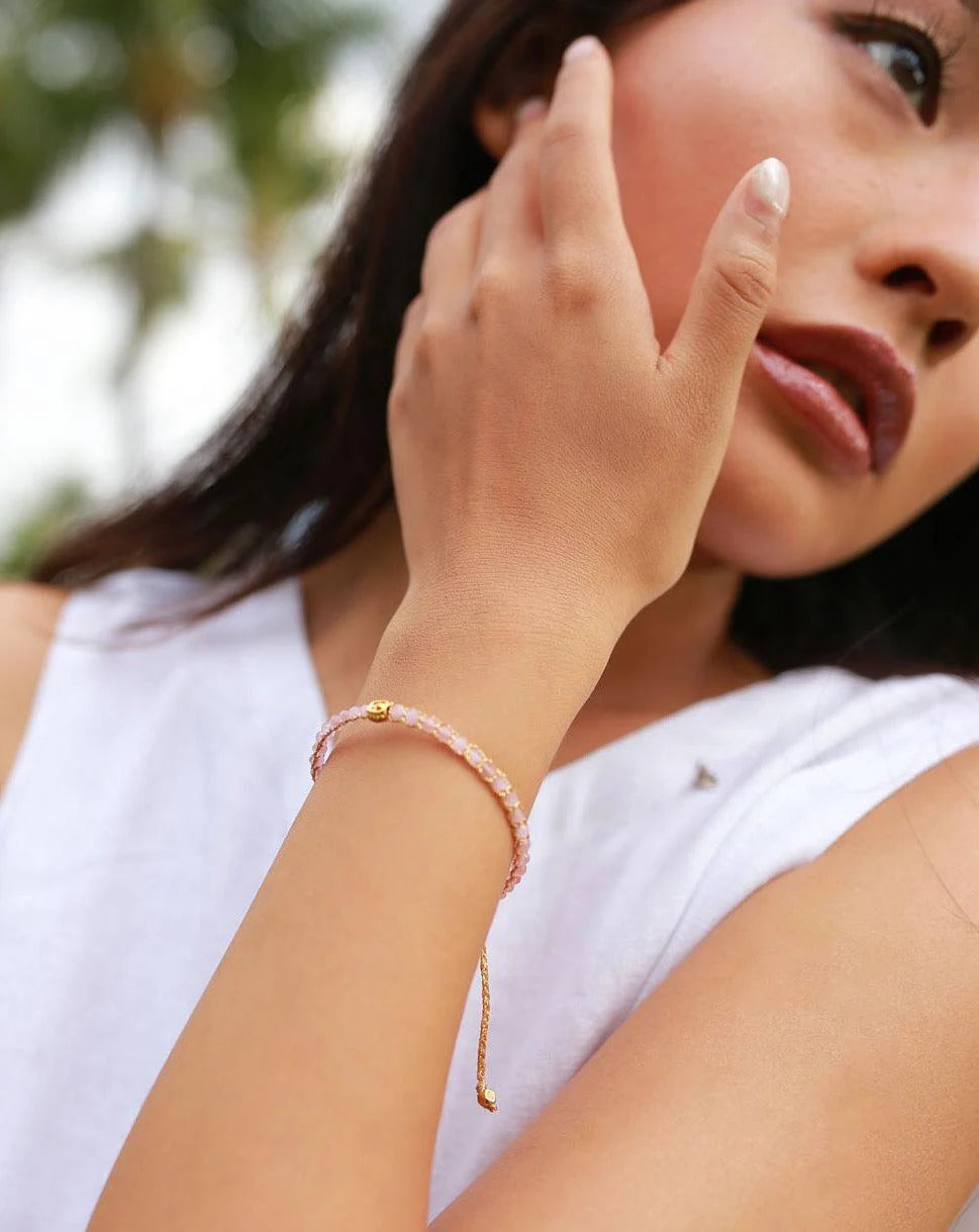 Pink Tourmaline from Mozambique Bracelet Gold