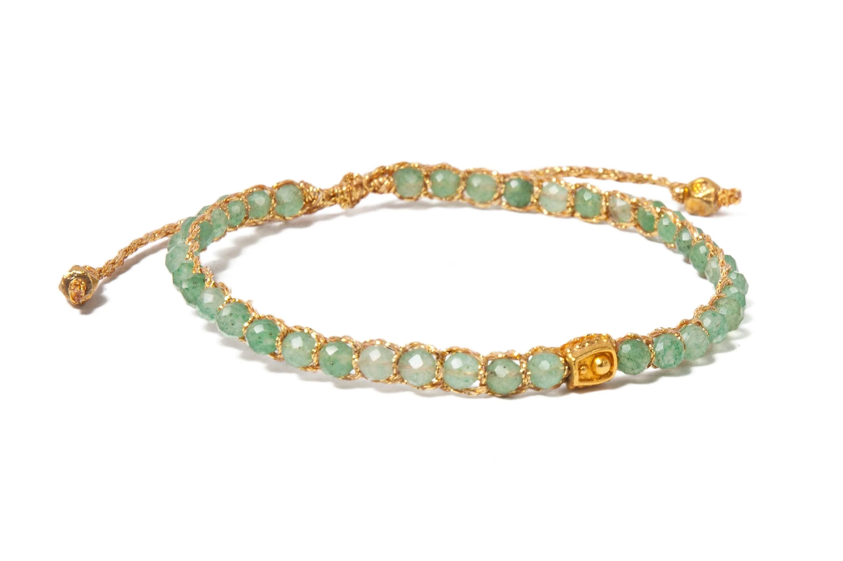 Green Jade Bracelet Gold