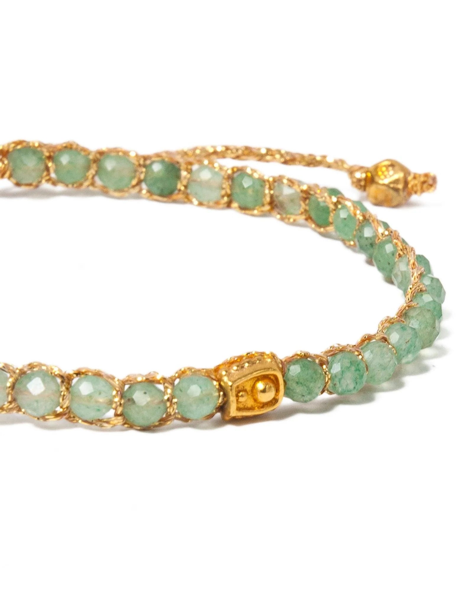 Green Jade Bracelet Gold