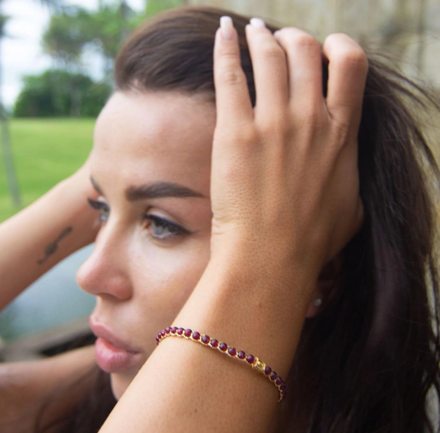 Red Aventurine Bracelet Gold