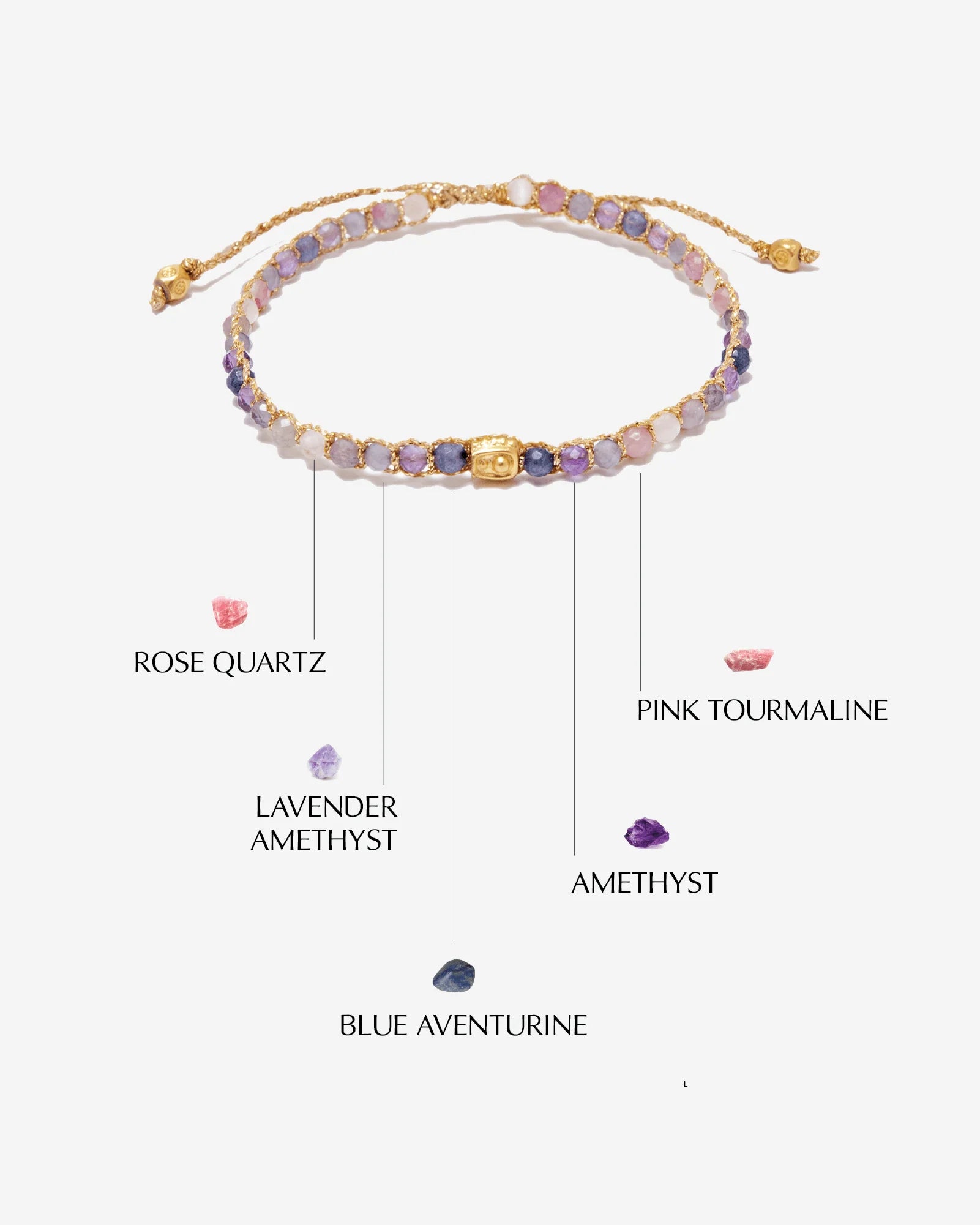Ombre Purple Rain Bracelet Gold