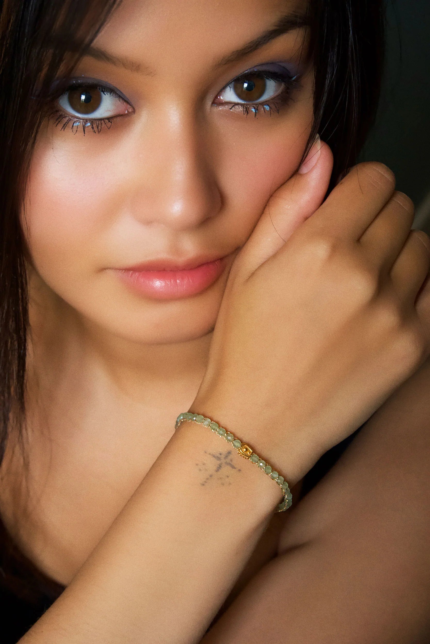 Green Jade Bracelet Gold