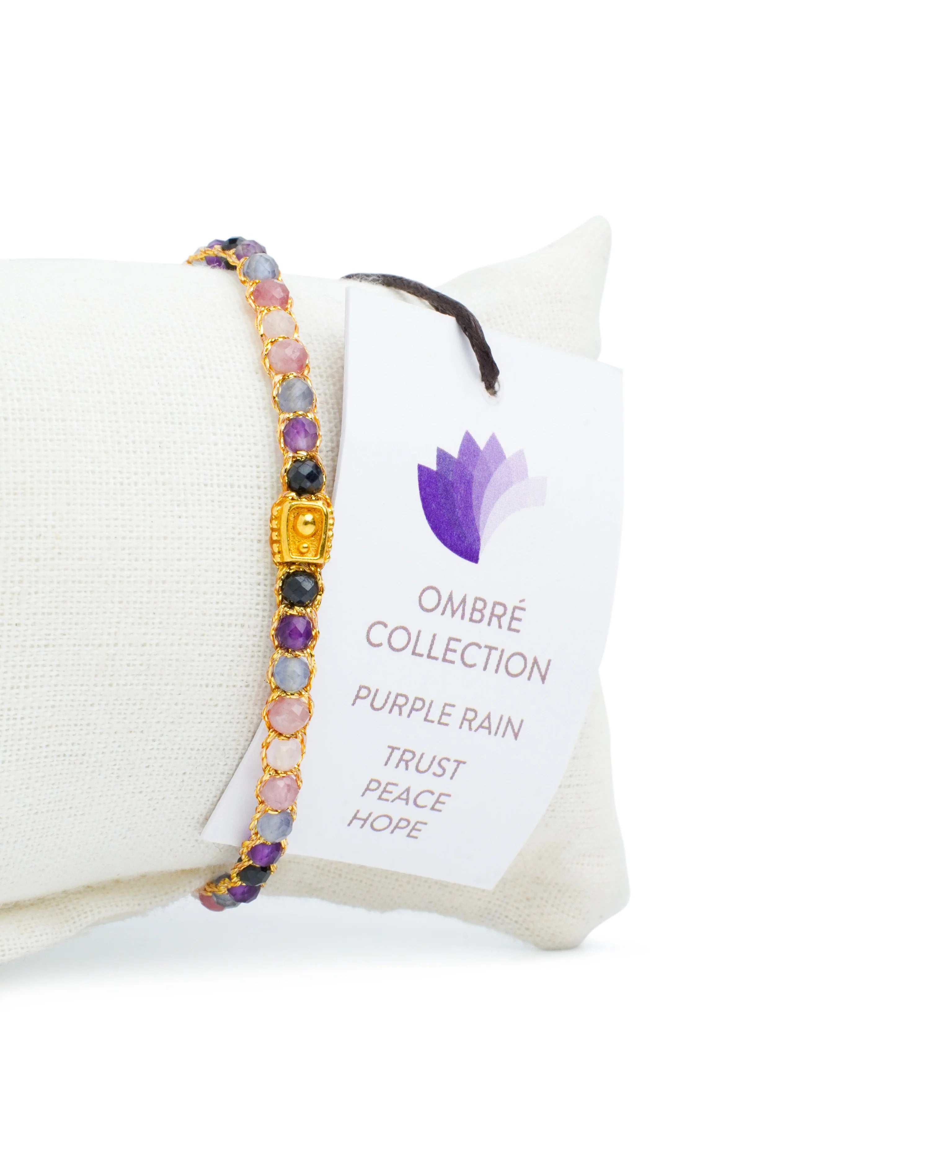 Ombre Purple Rain Bracelet Gold