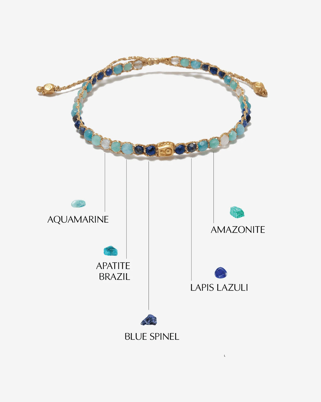 Ombre Blue River Bracelet Gold