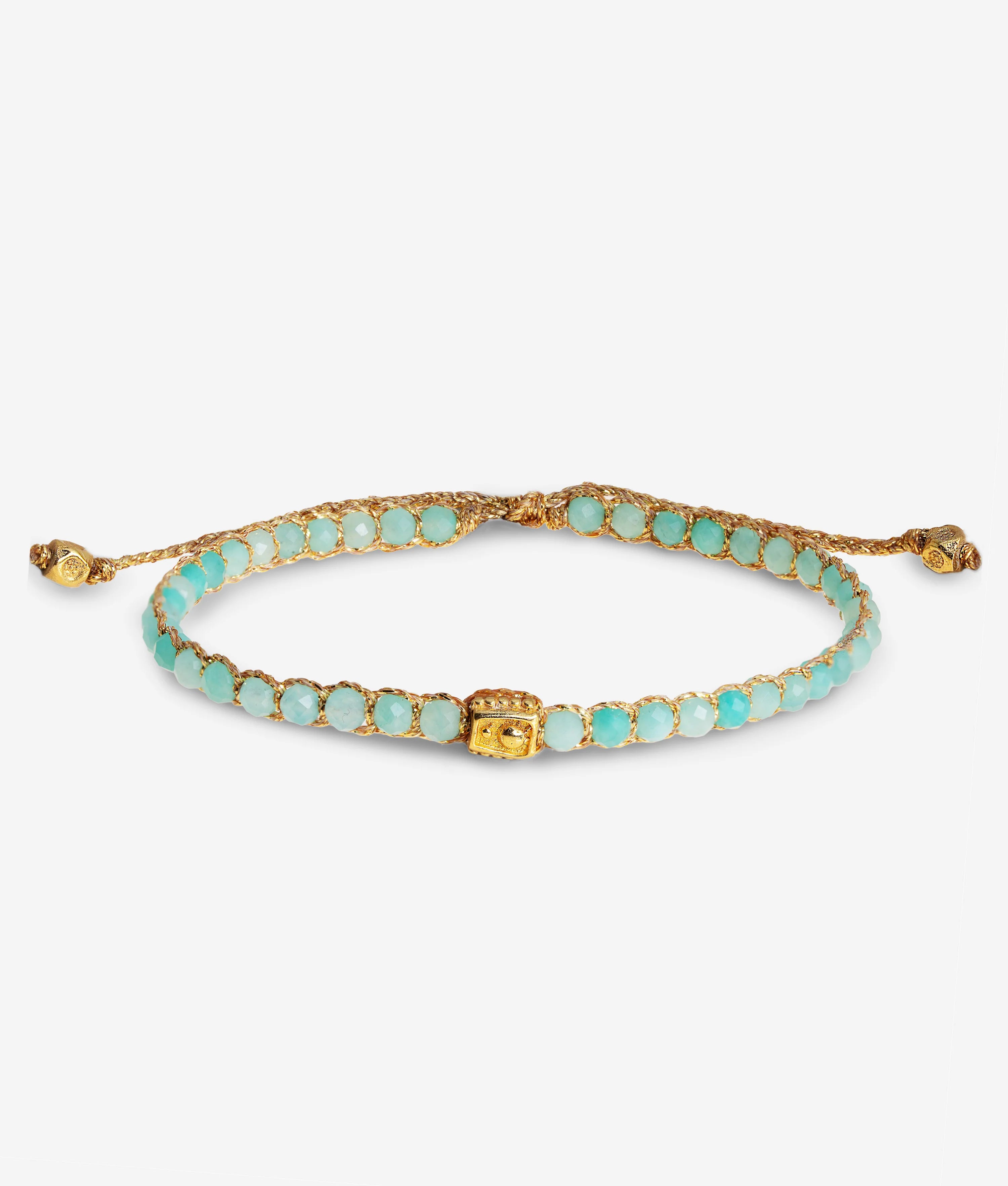 Amazonite from South Africa Bracelet Gold