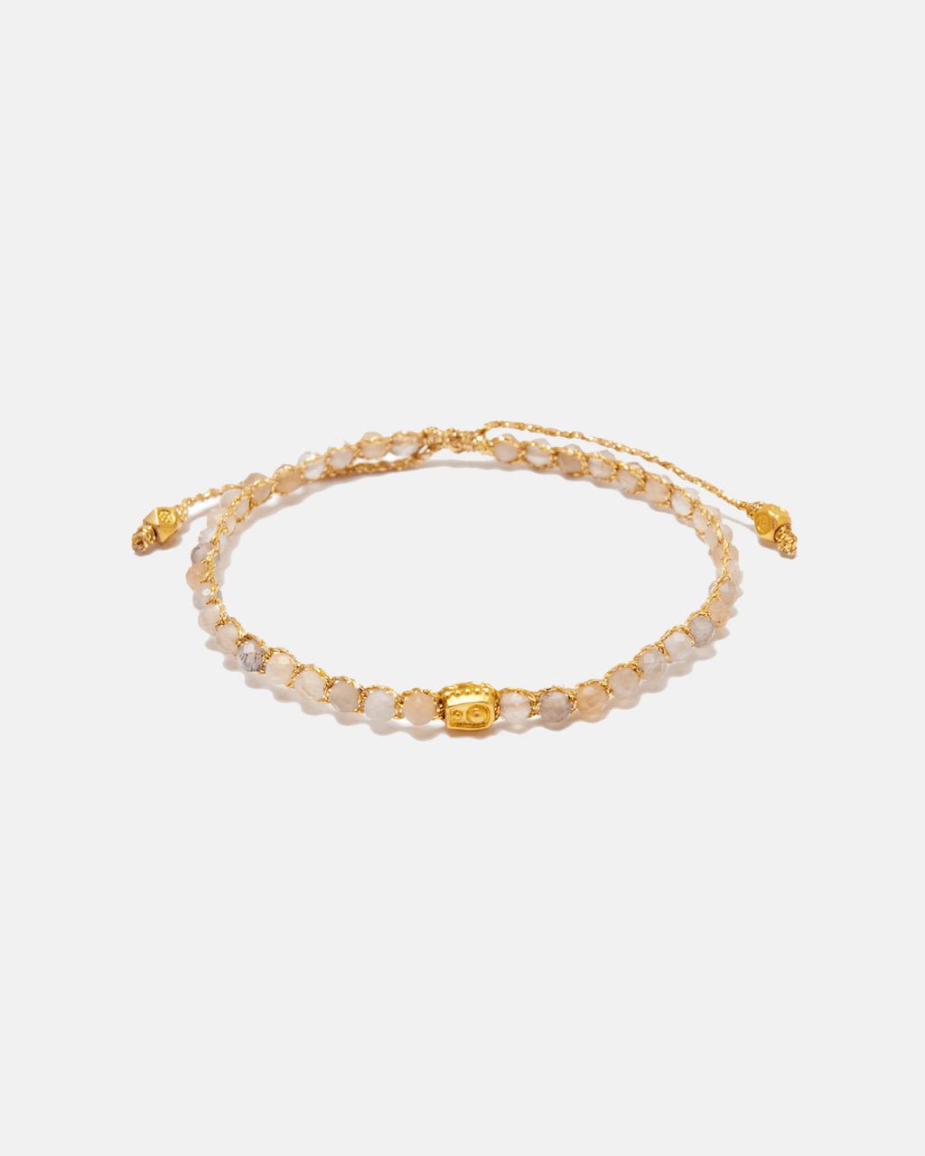 Peach Moonstone Bracelet Gold