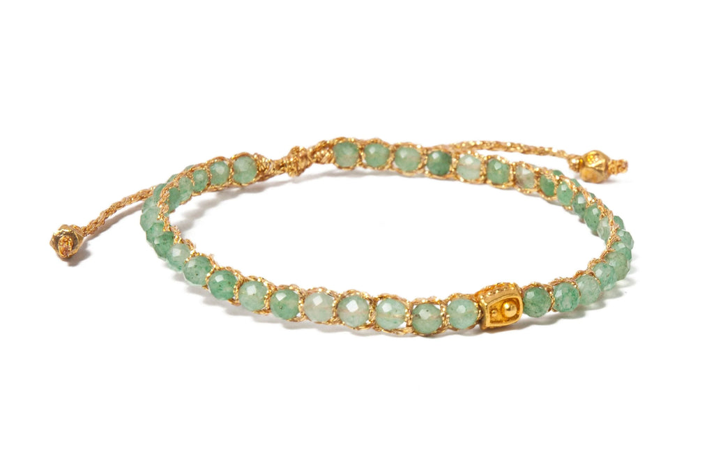 Green Jade Bracelet Gold