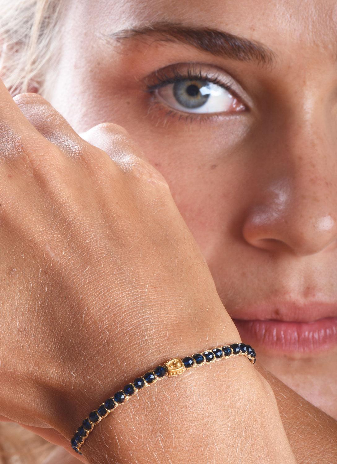 Blue Spinel Bracelet Gold