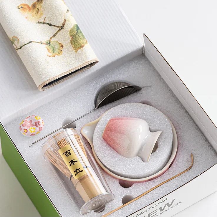 Cherry Blossom Pink Matcha Set with Master Cup