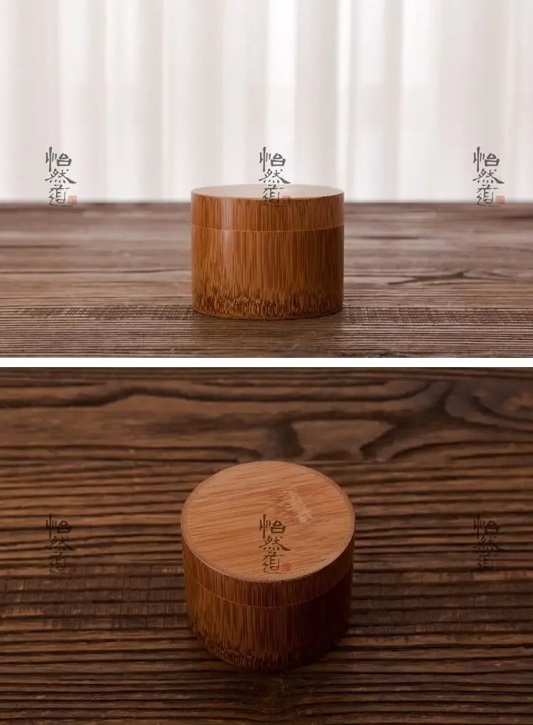 Bamboo Matcha Canister Powdered