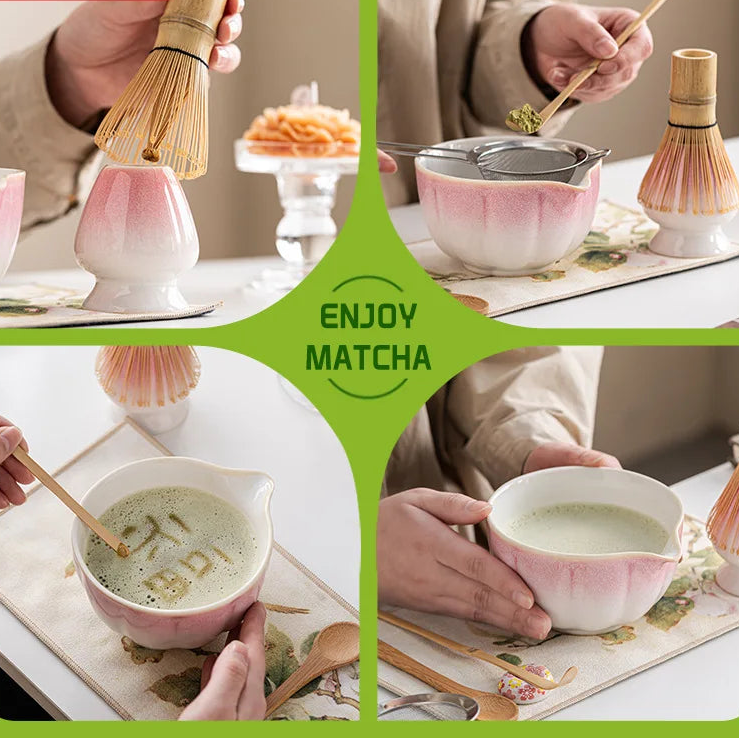Cherry Blossom Pink Matcha Set with Master Cup