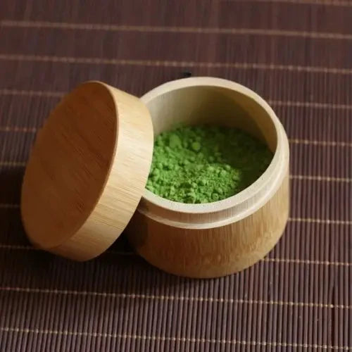 Bamboo Matcha Canister Powdered