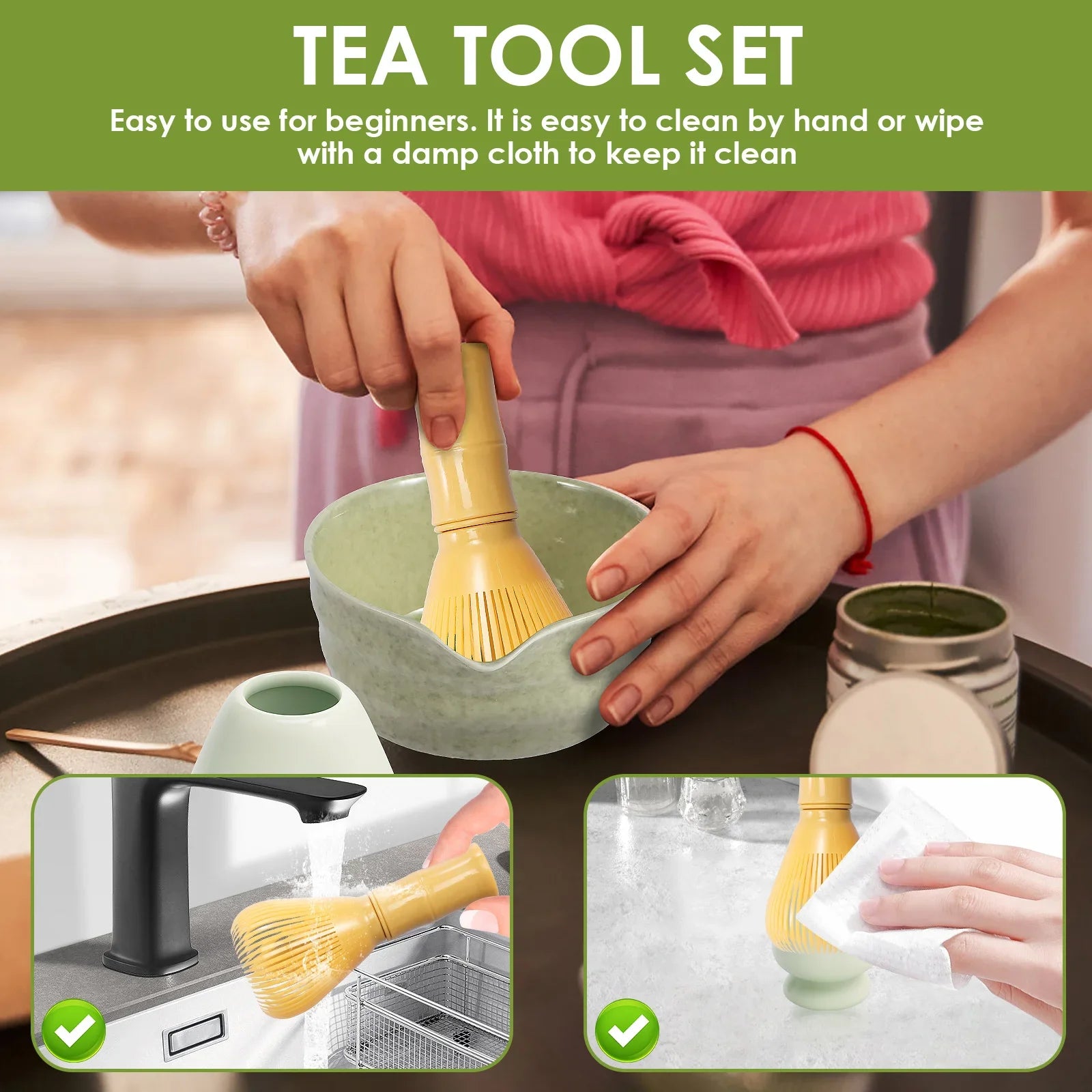 Practical Matcha Whisk Set – Whisk, Holder, Sifter, Scoop & Tea Spoon