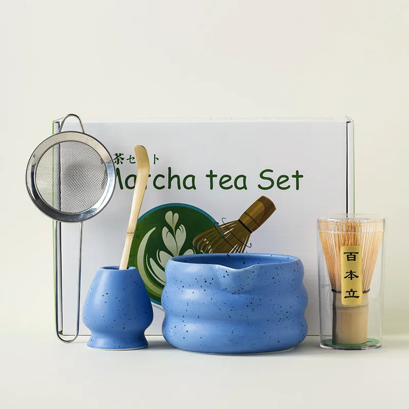 Japanese Ceramic Matcha Tea Set – Elegant White Edition