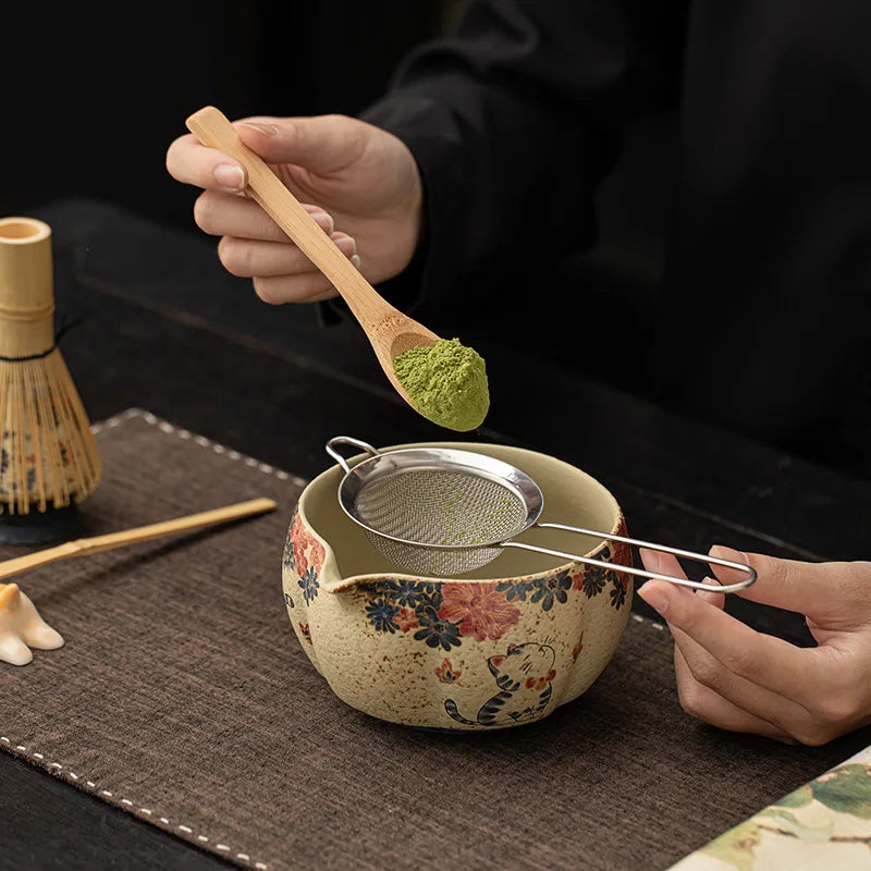 Japanese Flint Red Matcha Set