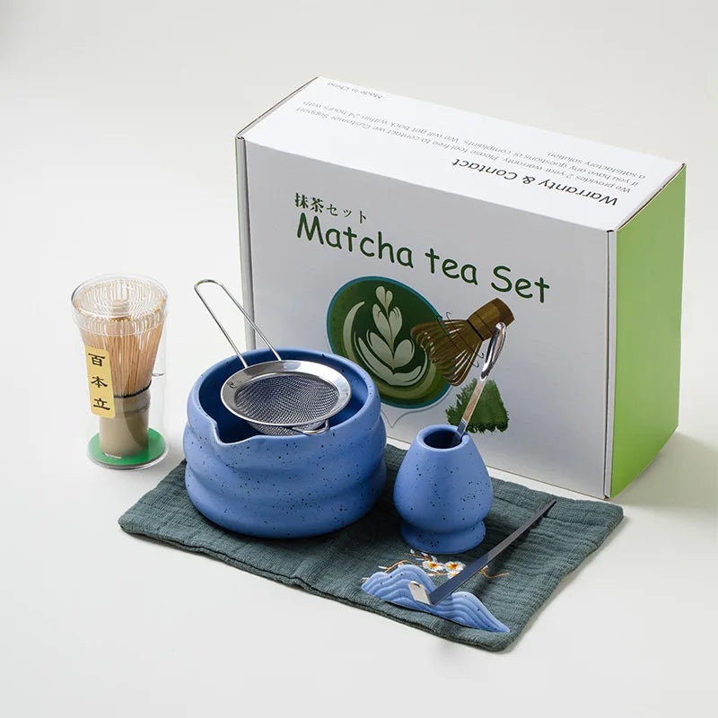 Japanese Ceramic Matcha Tea Set – Elegant White Edition