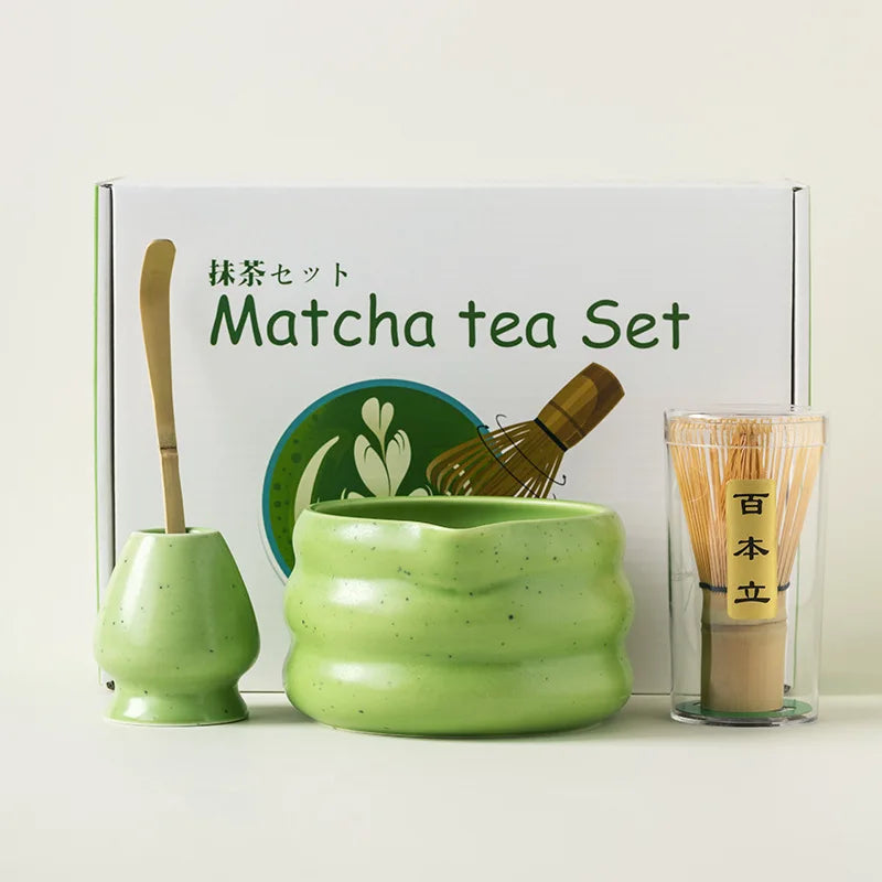 Japanese Ceramic Matcha Tea Set – Elegant White Edition