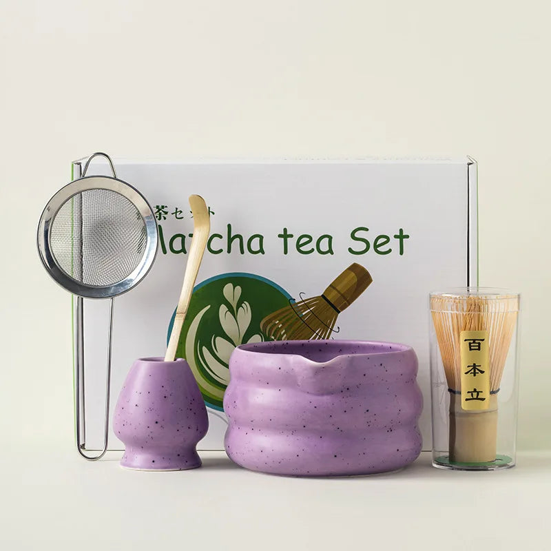 Japanese Ceramic Matcha Tea Set – Elegant White Edition
