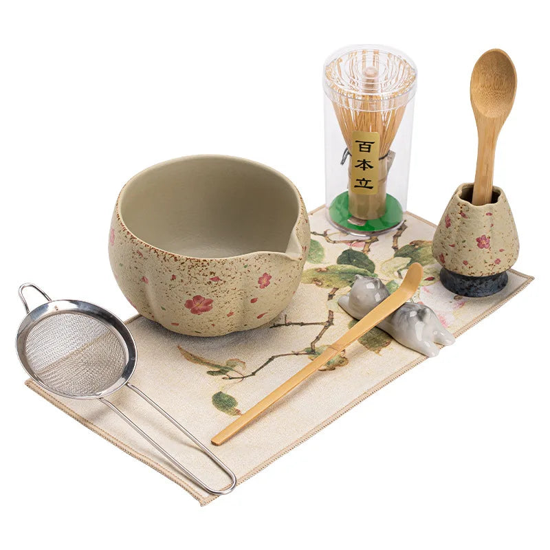 Japanese Flint Red Matcha Set