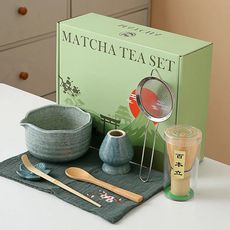 Floral Ceramic Matcha Set