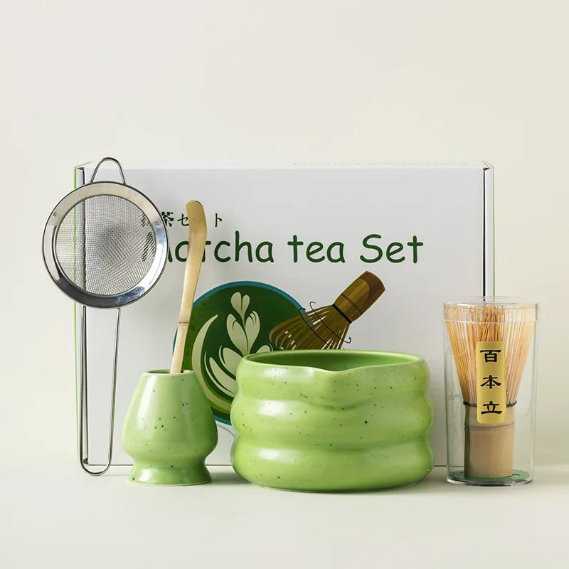 Japanese Ceramic Matcha Tea Set – Elegant White Edition