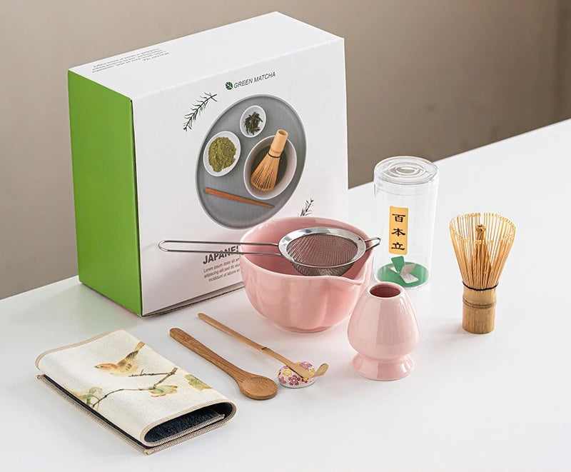 Cherry Blossom Pink Matcha Set with Master Cup