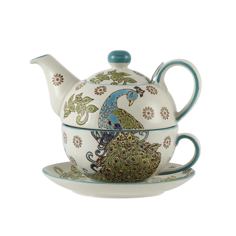 London Pottery Ceramic Tea Set – Tetra Teapot with Infuser & Strainer for Matcha & Tea