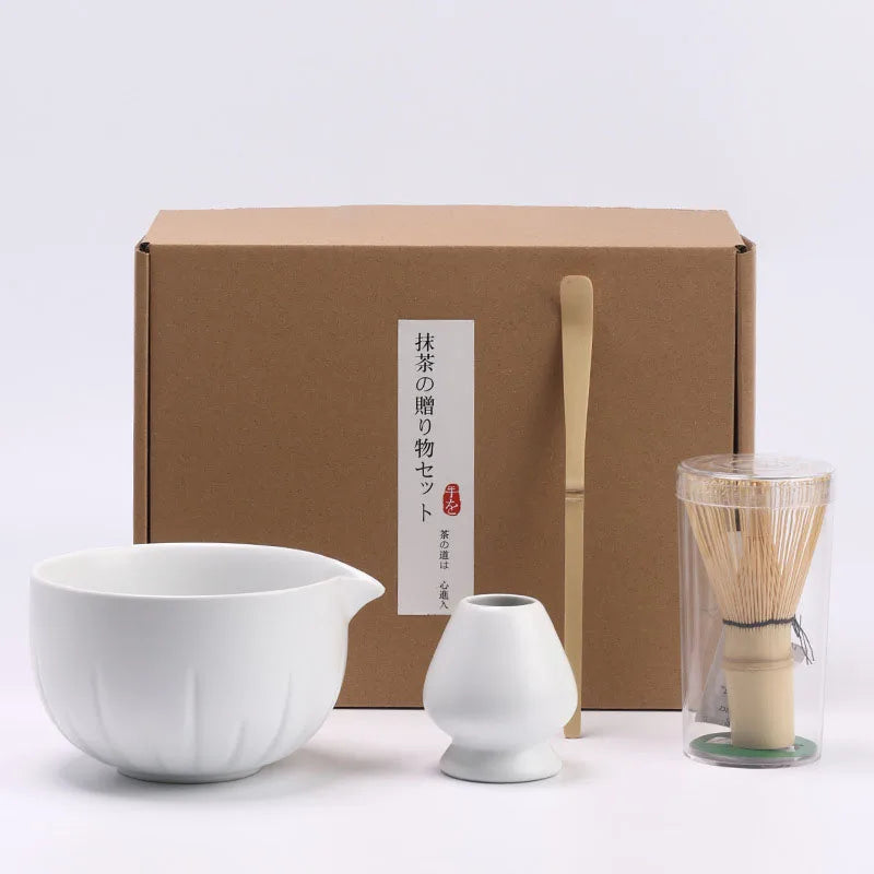 Japanese Matcha Tea Set with Tool Rack
