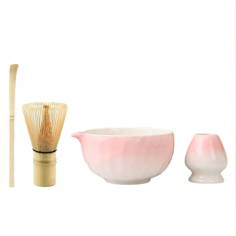 Japanese Matcha Set – Ceramic Bowl, Bamboo Whisk & Spoon, Tea Ceremony Gift