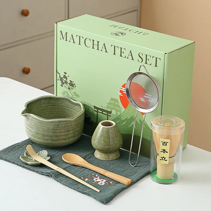 Floral Ceramic Matcha Set