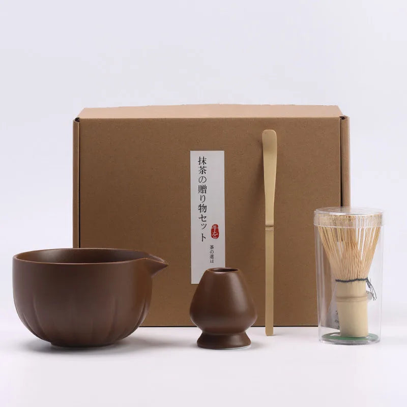 Japanese Matcha Tea Set with Tool Rack