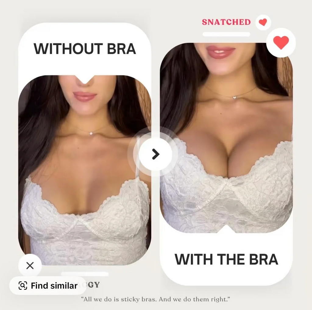 Paff Push-Up Sticky Bra – Waterproof, Sweat-Proof, Reusable Adhesive Bra