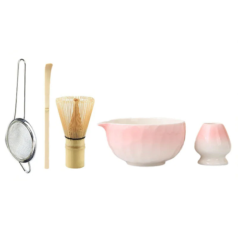 Japanese Matcha Set – Ceramic Bowl, Bamboo Whisk & Spoon, Tea Ceremony Gift