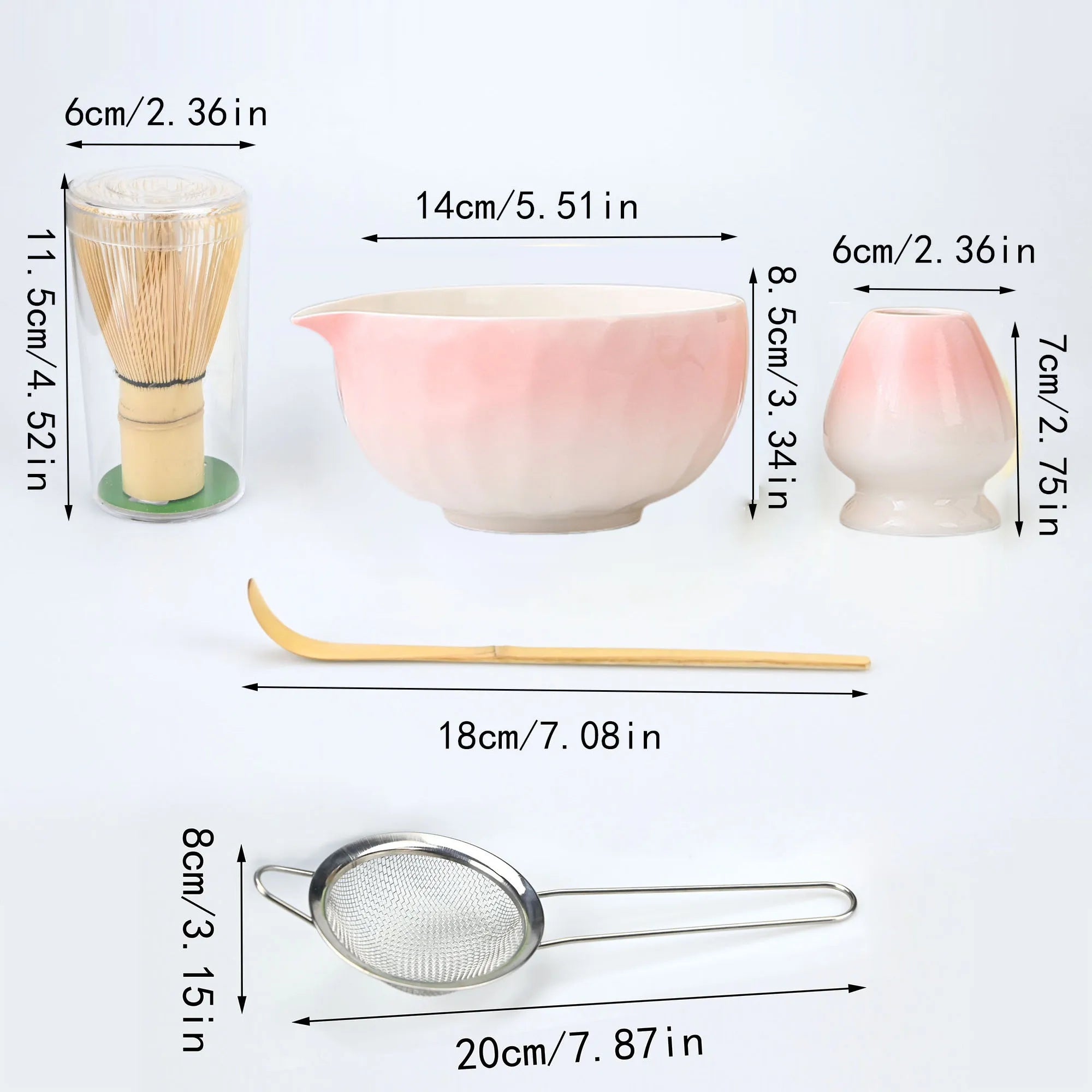 Japanese Matcha Set – Ceramic Bowl, Bamboo Whisk & Spoon, Tea Ceremony Gift