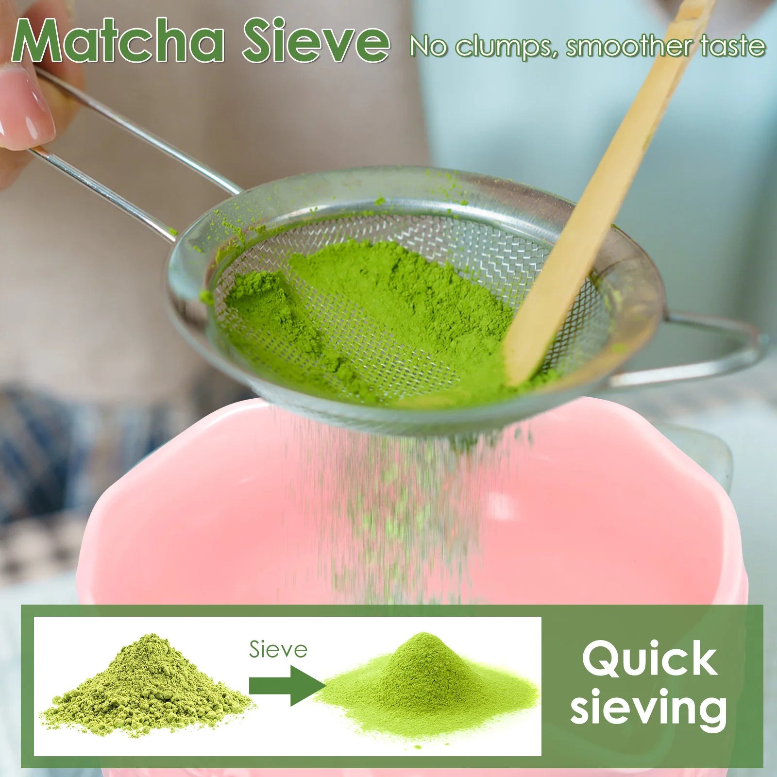 Ceramic Bowl, Bamboo Whisk & Complete Tea Accessories Kit