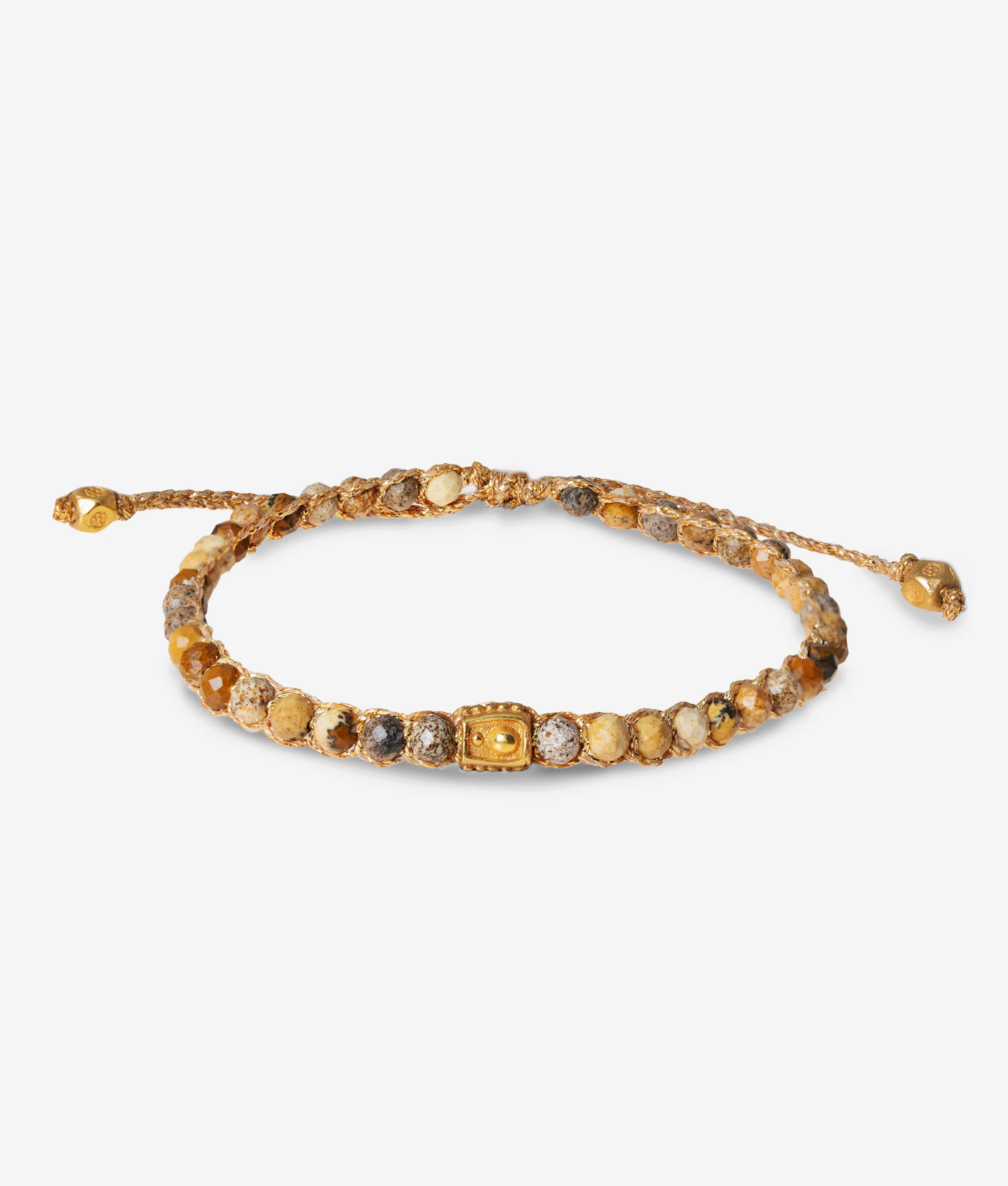 Brown Jasper Bracelet Gold
